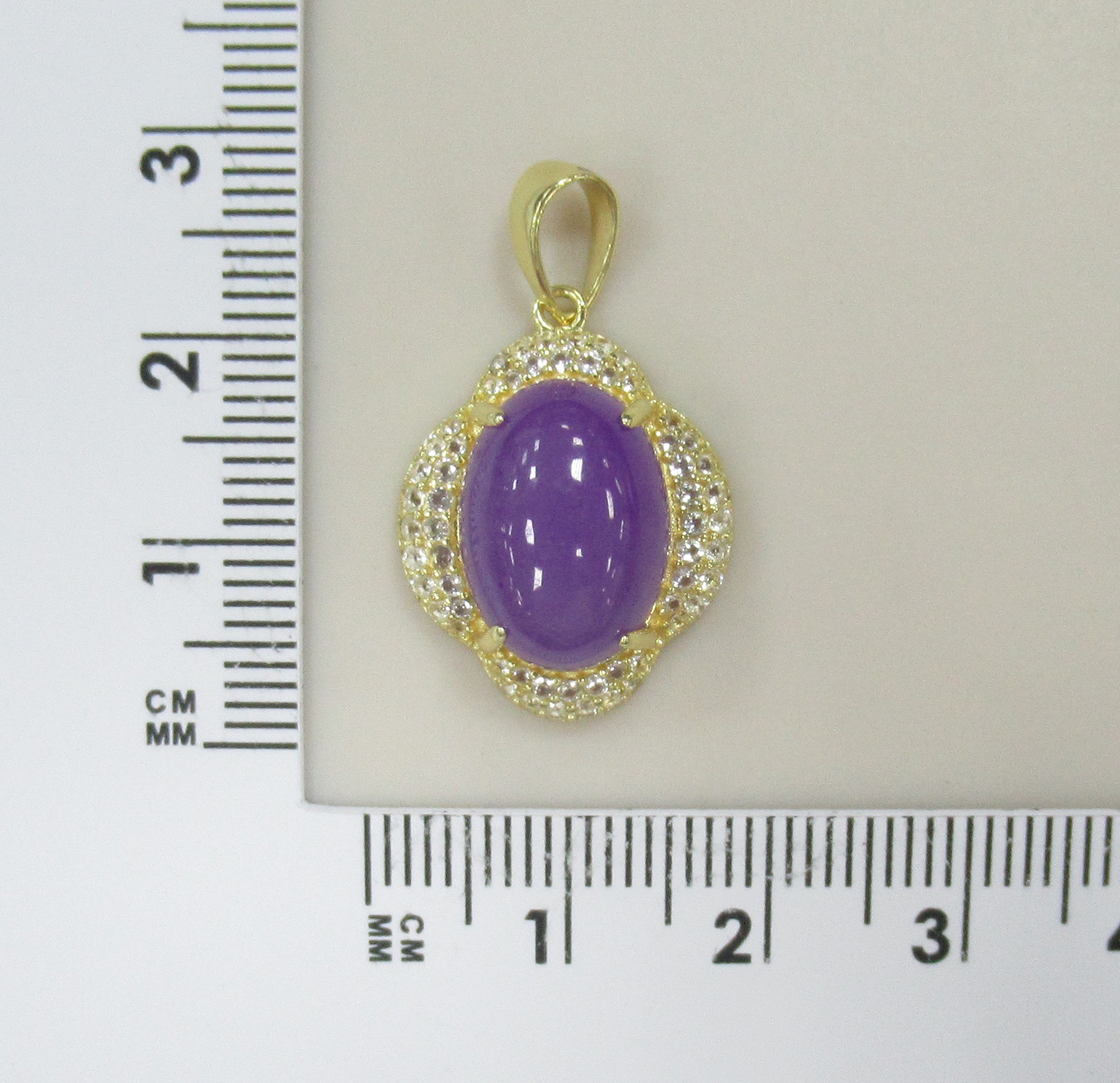 Серебряная подвеска с лавандовым жадеитом